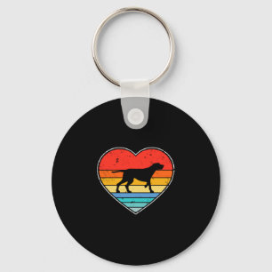 Englischer Pointer-Hund Mama Papa Retro-Pointer Schlüsselanhänger