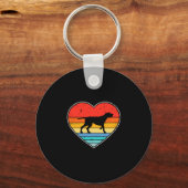 Englischer Pointer-Hund Mama Papa Retro-Pointer Schlüsselanhänger (Vorderseite)