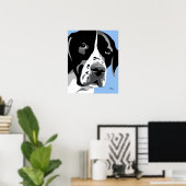 Englischer Pointer-Hund Poster (Heimbüro)