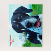 Englischer Pointer Hund. Puzzle (Vertikal)