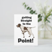 Englischer Pointer kommt direkt zum Punkt Postkarte (Stehend Vorderseite)