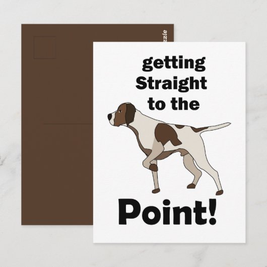 Englischer Pointer kommt direkt zum Punkt Postkarte (Vorne/Hinten)