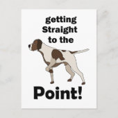 Englischer Pointer kommt direkt zum Punkt Postkarte (Vorderseite)