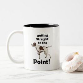 Englischer Pointer kommt direkt zum Punkt Zweifarbige Tasse