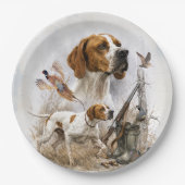 Englischer Pointer Pappteller (Vorderseite)
