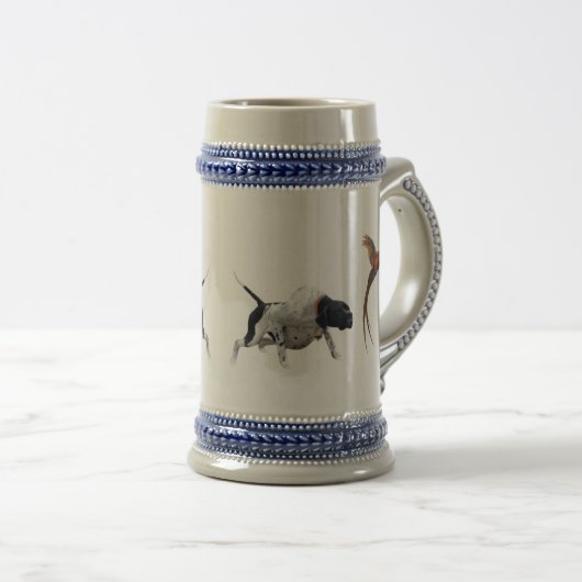 Englischer Pointer Point Bierglas (VorderseiteRechts)