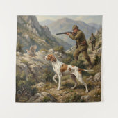 Englischer Pointer, Rebhuhn-Jagd Wandteppich (Vorderseite)