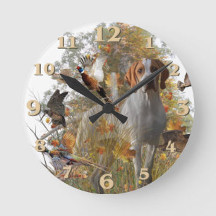 Englischer Pointer Runde Wanduhr