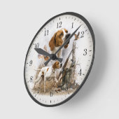 Englischer Pointer Runde Wanduhr (Winkel)