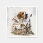 Englischer Pointer Serviette (Vorderseite)