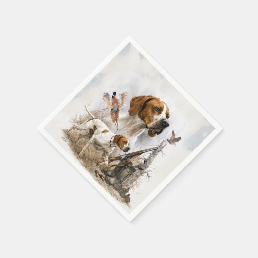 Englischer Pointer Serviette (Ecke)