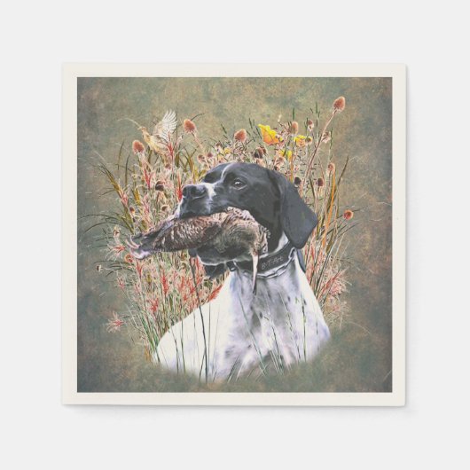 Englischer Pointer Serviette (Vorderseite)