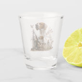 Englischer Pointer, Vogeljagd Schnapsglas (Rückseite)