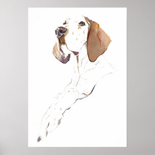 Englischer Pointer Wandkunst Poster, Hunde Kunst D Poster