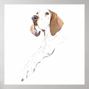 Englischer Pointer Wandkunst Poster, Hunde Kunst D Poster
