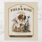Englischer Pointer Weinetikett (Einzelnes Label)
