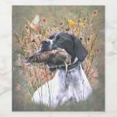 Englischer Pointer Weinetikett (Einzelnes Label)