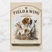 Englischer Pointer Weinetikett (Einzelnes Label)