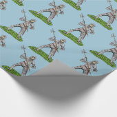 Englischer Ritter des fünfzehnten Jahrhunderts Geschenkpapier (Ecke)