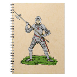 Englischer Ritter des fünfzehnten Jahrhunderts Notizblock