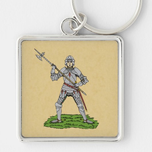 Englischer Ritter des fünfzehnten Jahrhunderts Schlüsselanhänger (Vorne)