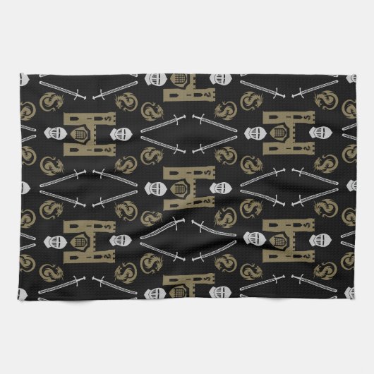 Englischer Ritterdrache Geschirrtuch (Horizontal)