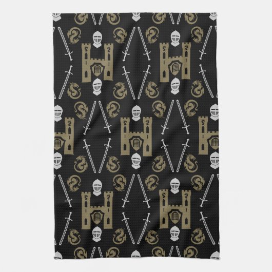 Englischer Ritterdrache Geschirrtuch (Vertikal)