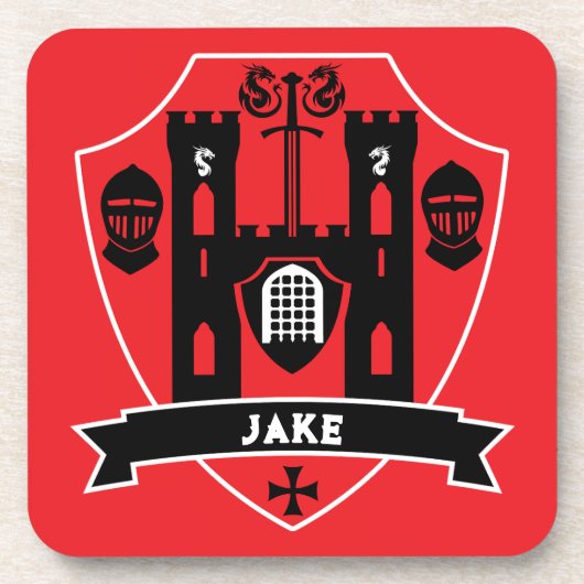 Englischer Ritterdrache Getränkeuntersetzer (Vorderseite)