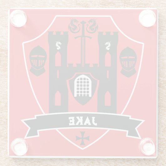 Englischer Ritterdrache Glasuntersetzer (Rückseite)