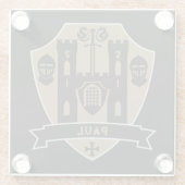 Englischer Ritterdrache Glasuntersetzer (Rückseite)