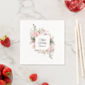 Englischer Rosengarten Floral Geburtstag Serviette (Beispiel)