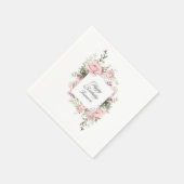 Englischer Rosengarten Floral Geburtstag Serviette (Ecke)