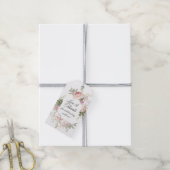 Englischer Rosengarten Rosa Blumen Danke Geschenkanhänger (Mit Garn)