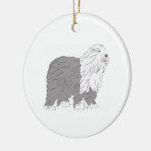 Englischer Schäferhund Keramik Ornament (Links)