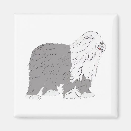 Englischer Schäferhund Magnet (Vorne)