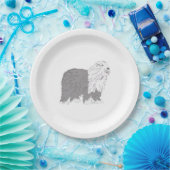 Englischer Schäferhund Pappteller (Party)