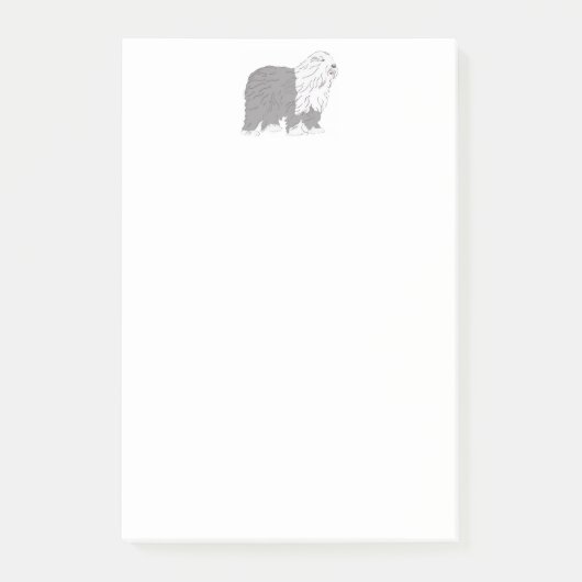 Englischer Schäferhund Post-it Klebezettel (Vorderseite)