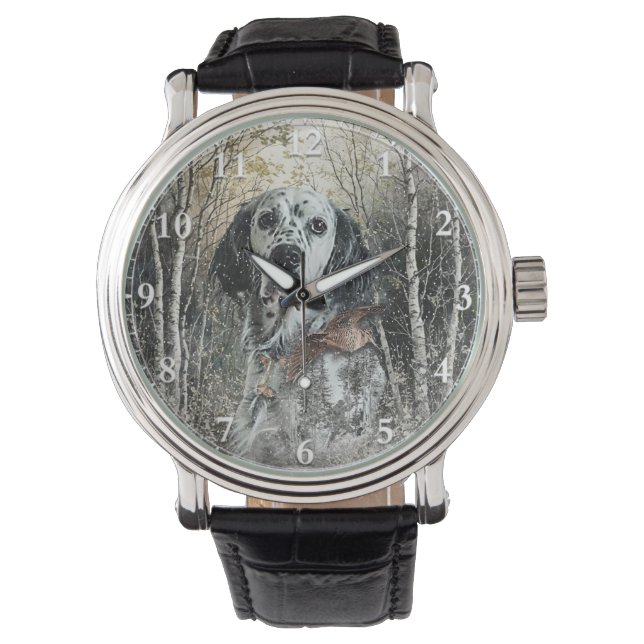 Englischer Setter  Armbanduhr (Vorderseite)