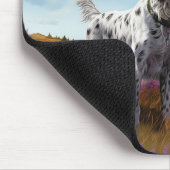 Englischer Setter auf dem Mond Mousepad (Ecke)