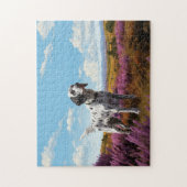 Englischer Setter auf dem Mond Puzzle (Vertikal)