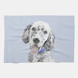 Englischer Setter Blue Belton Malerei Hund Kunst Geschirrtuch