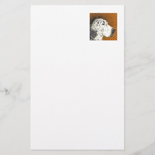 Englischer Setter Briefpapier (Vorderseite)