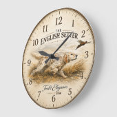 ENGLISCHER SETTER, Die Kunst der Jagd Große Wanduhr (Winkel)