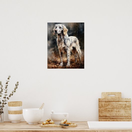 Englischer Setter Dog Art Print Poster (Küche)