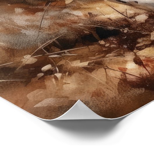 Englischer Setter Dog Art Print Poster (Ecke)