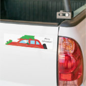 Englischer Setter Dog Auto mit Weihnachtsbaum Autoaufkleber (Auf Lkw)