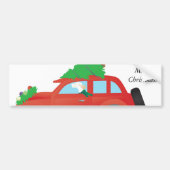 Englischer Setter Dog Auto mit Weihnachtsbaum Autoaufkleber (Vorne)