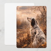 Englischer Setter Einladung (Vorne/Hinten)