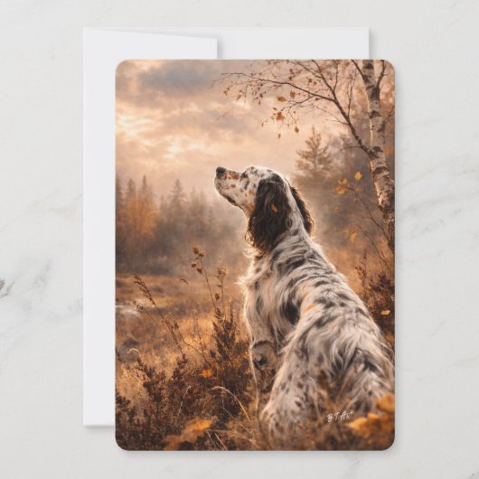 Englischer Setter Einladung (Vorderseite)