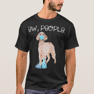 Englischer Setter Ew Leute tragen eine Gesichtsmas T-Shirt